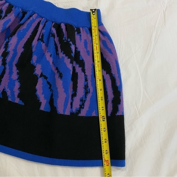 ECOTE  unique pattern knit multi coloured bohemian cottage core mini skirt S - Picture 5 of 7